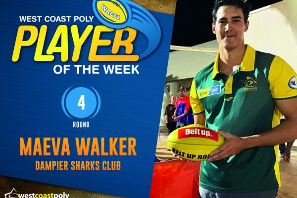 West Australian Football League - West Coast Poly - Player of the Week - Maeva Walker - Round 4
