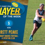 West Coast Poly's Player of the Week in the WACFL - Round 5 Winner - Brett Peake - Albany Sharks Football & Sporting Club