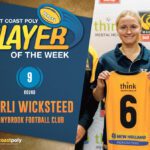 West Coast Poly - Player of the Week - Round 9 - Charli Wicksteed from the Donnybrook Football Club