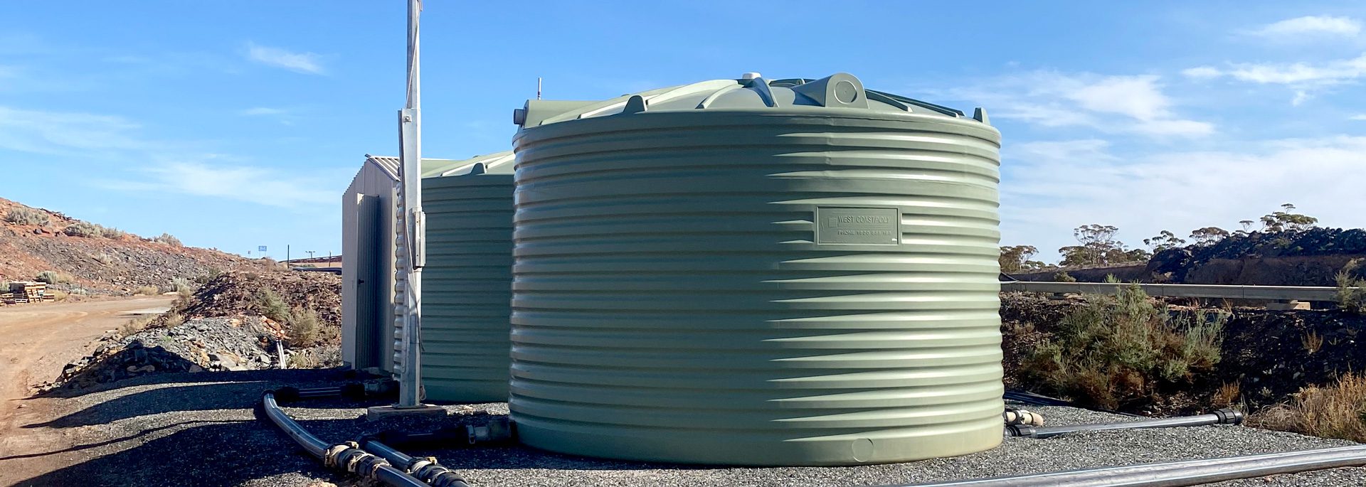 180L Plastic Poly Tank - 820 x 520 x 540mm - Blue [Delivery: VIC, NSW, QLD]