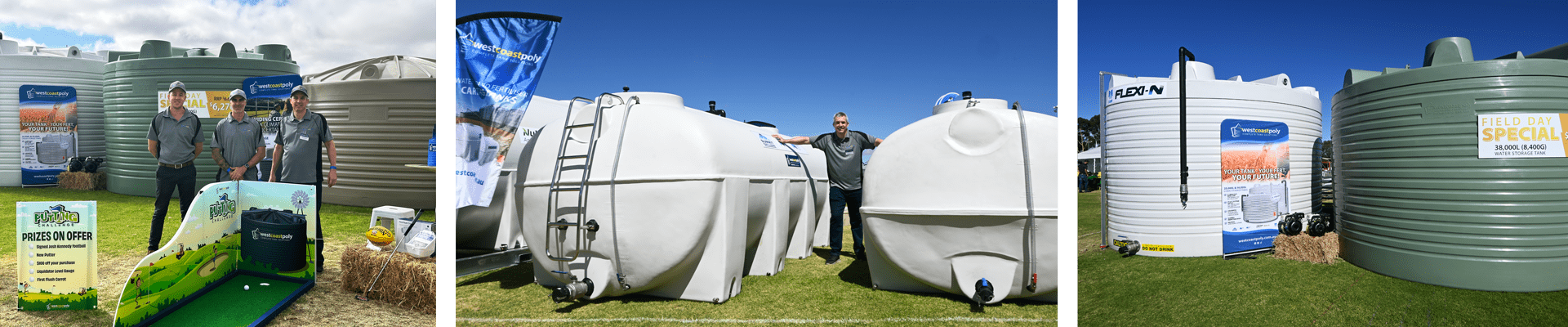 West Coast Poly - Field Day Season 2023 - Putting Challenge - Cartage Tanks On Display - Fertiliser And Storage Tanks On Display 