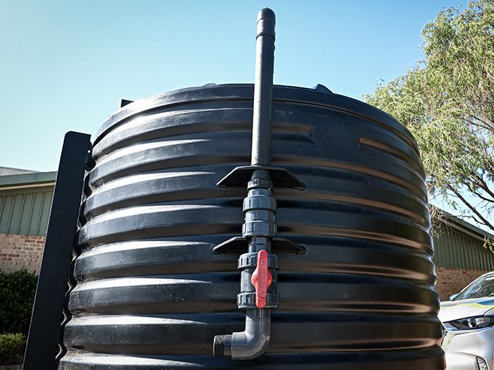 Simple Hdpe Fill Line On A Industrial Mining Chemical Storage Tank