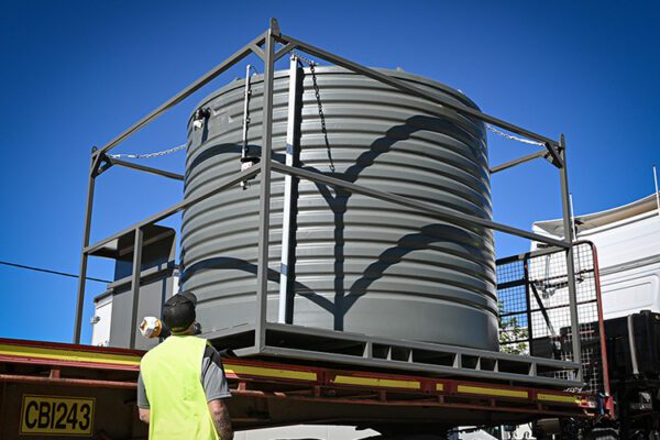 Portable Raw Waste Storage Tank For A Mine Site
