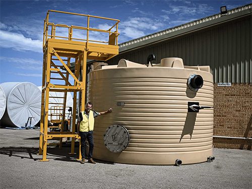 Chad Next To A Process Water Tank For A Gold Mine