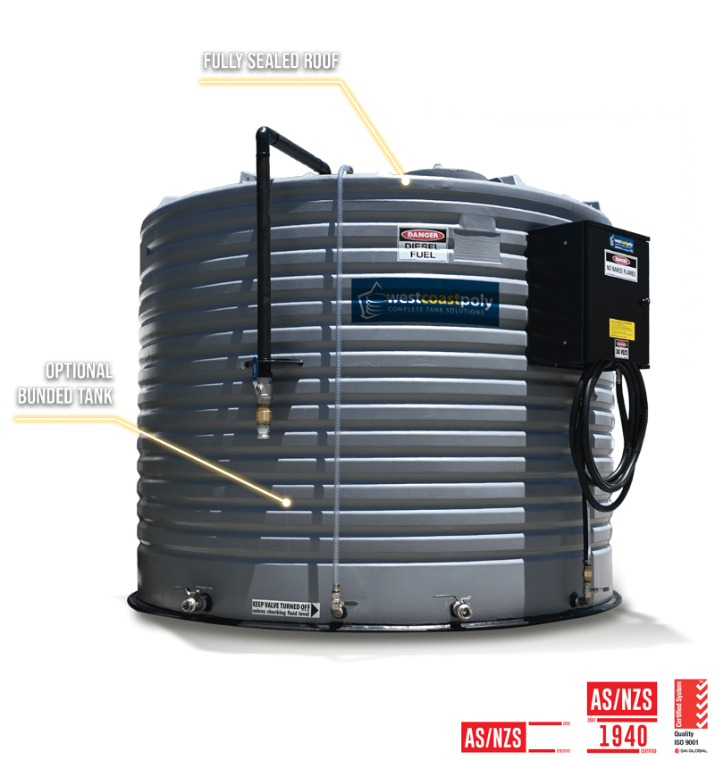 Diesel Storage Tank For The Mining And Construction Industry - West Coast Poly - Fully Certified