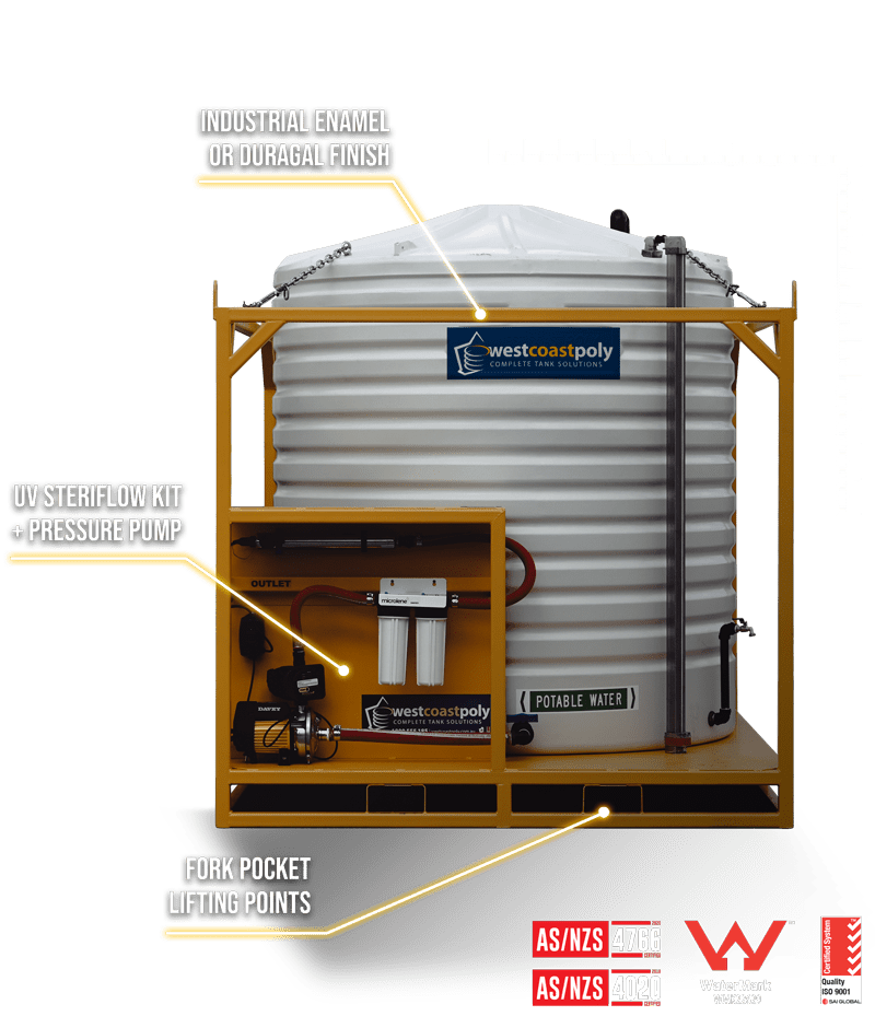 Potable Water Tank For The Mining And Construction Industry - West Coast Poly - Fully Certified