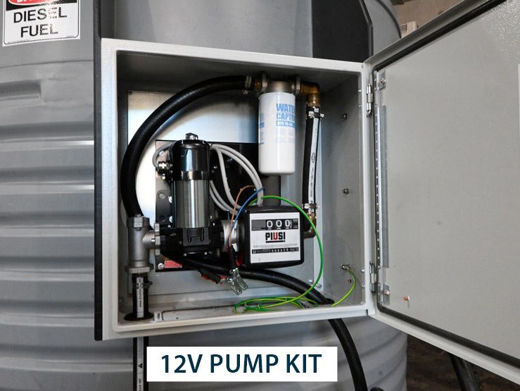 12V Piusi Pump Kit On West Coast Poly'S Diesel Storage Tanks