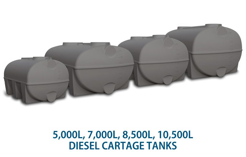 West Coast Poly Diesel Cartage Tanks - Size Shown, 5,000L, 7,000L, 8,500L And 10,500L