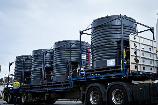 Portable Potable Mine Tanks on Truck