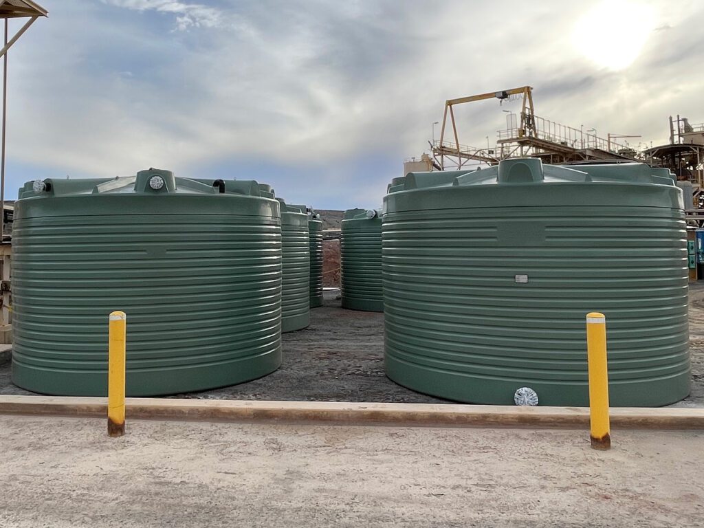 Raw Water Tanks On Site At Gold Mine In Kalgoorlie