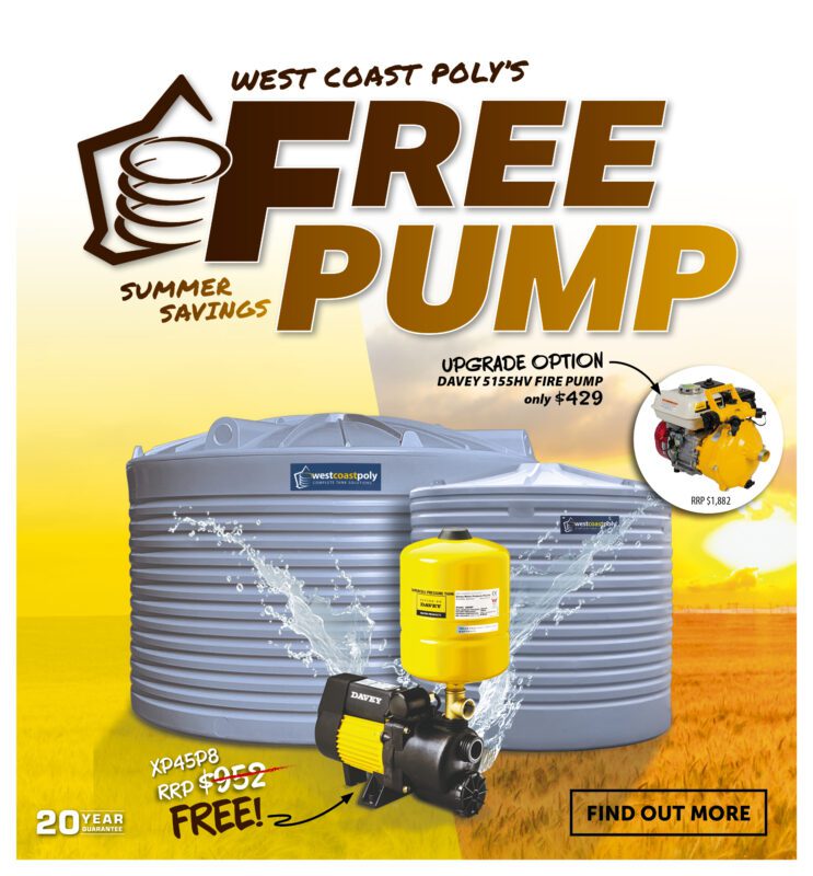 Free Pump or Upgrade Offer - West Coast Poly - Nov/Dec 2024