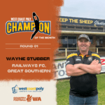 Champion of the Month socials Wayne Stubber Railways Football Club