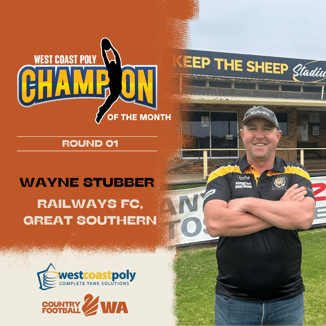Champion of the Month socials Wayne Stubber Railways Football Club